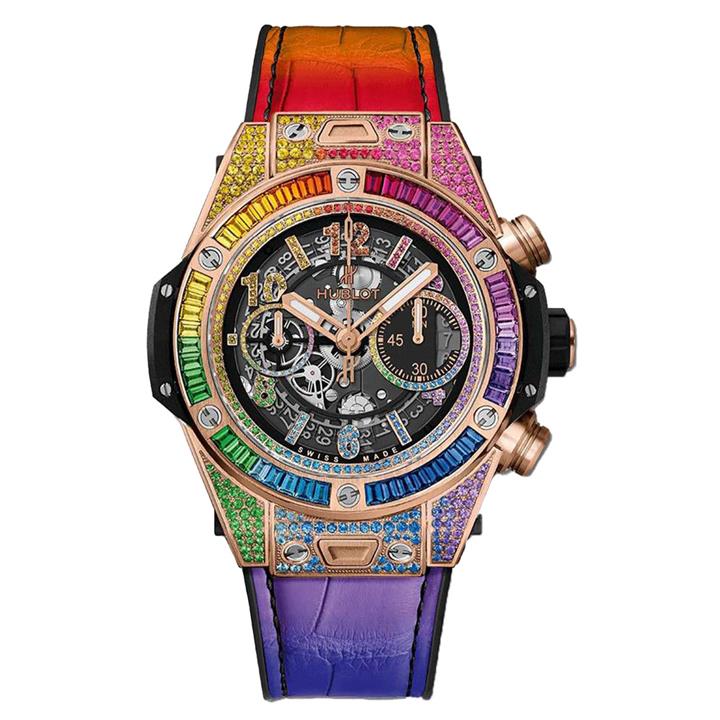 ساعت مچی مردانه هابلوت مدل Hublot Big Bang Unico Rainbow 1334R